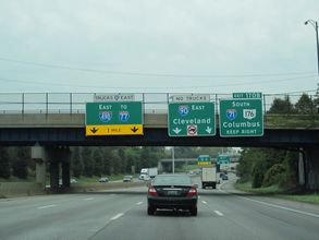 I-90 east at I-71/490 - Cleveland, OH