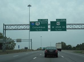 I-90 east at I-71/490 - Cleveland, OH