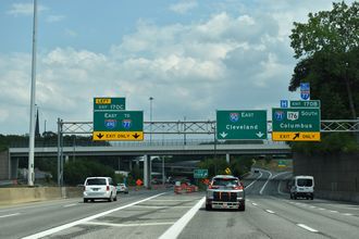 I-90 east at I-71/490 - Cleveland, OH