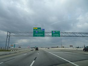 I-90 west at I-71 - Cleveland, OH