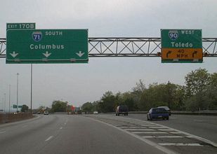 I-90 west at I-71 - 2002