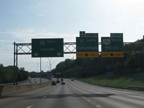 I-490 west at I-71/90 - Cleveland, OH