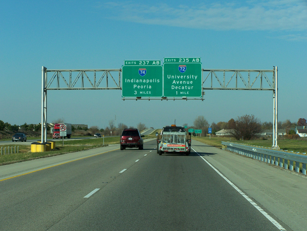 I-57 north at I-72 - Champaign, IL