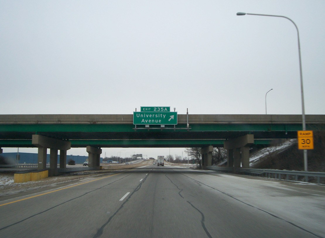 I-57 south at I-72 - Champaign, IL