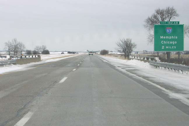 I-72 east at I-57 - Champaign, IL