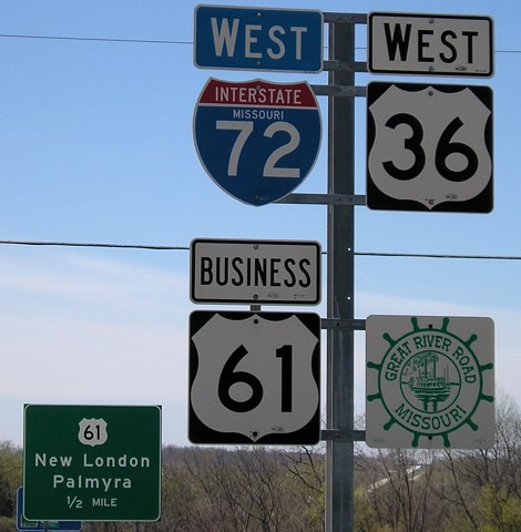 I-72/US 36 west at US 61 - Hannibal, MO