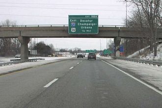 I-55/US 36 north at I-72 - Springfield, IL