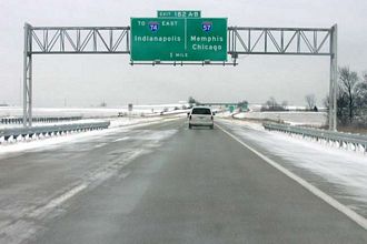 I-72 east at I-57 - Champaign, IL