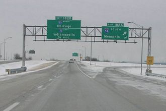 I-72 east at I-57 - Champaign, IL