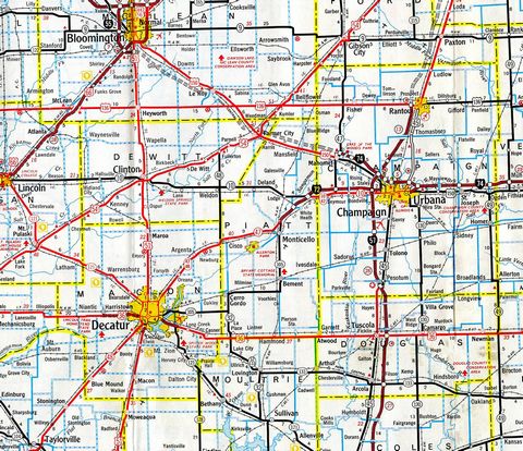 Interstate 72 – 1971 Illinois Official Highway Map