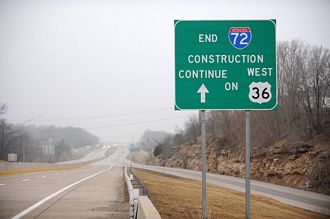 I-72/US 36 west at US 61 - Hannibal, MO