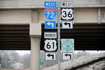 Route 79 north at I-72 - Hannibal, MO