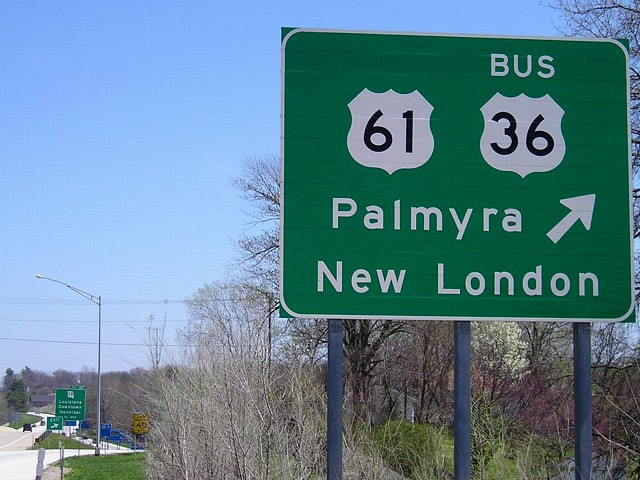 US 36 east at I-72/US 61 - Hannibal, MO