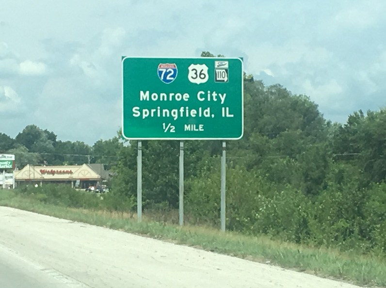 US 61 north at I-72/US 36/Route 100 - Hannibal, MO