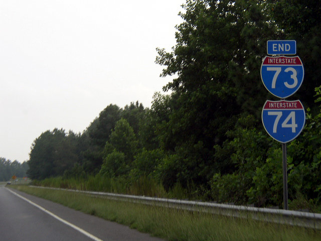 I-73/74 south end - Candor, NC