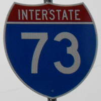 Interstate 73 shield representation