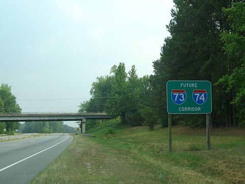 I-73/74 Future Corridor Sign - Rockingham, NC