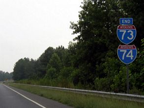 I-73/74 south end - Candor, NC
