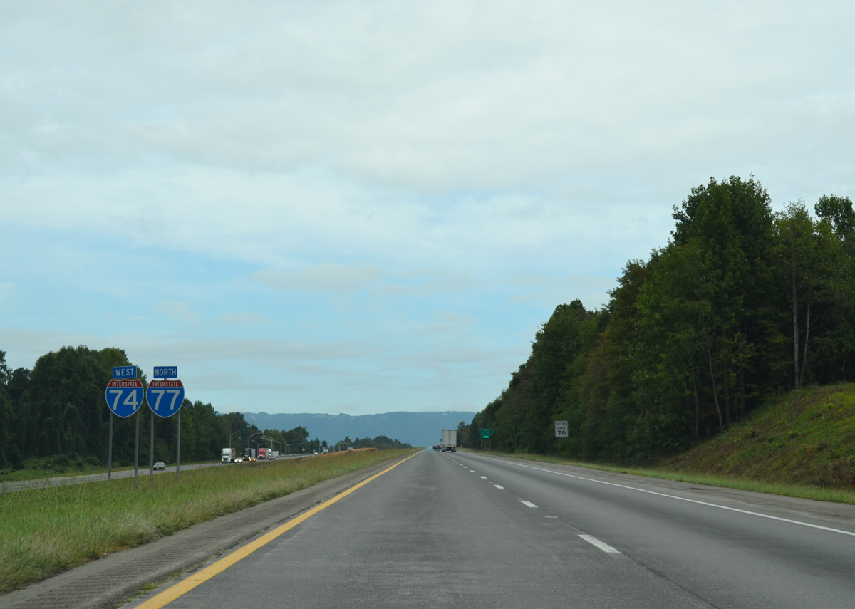 I-74/77 north at Virginia line