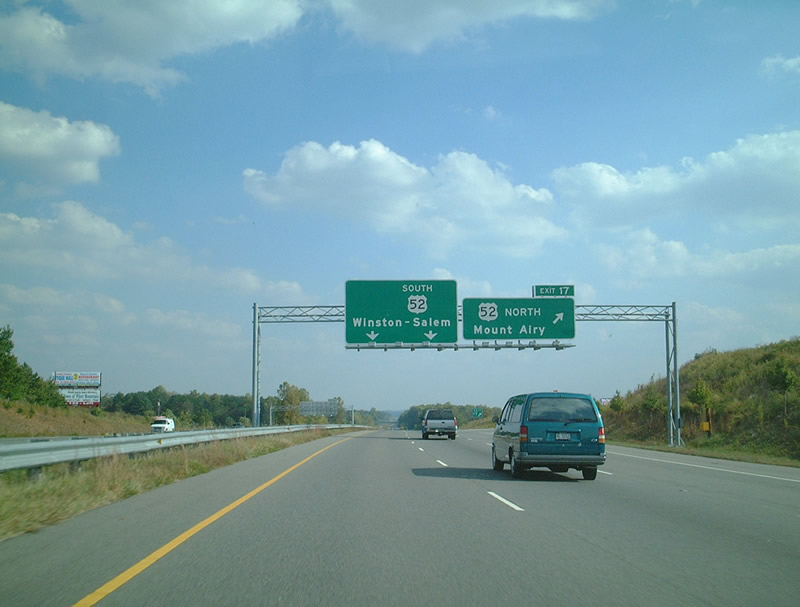 I-74 east at US 52 - Holly Springs, NC