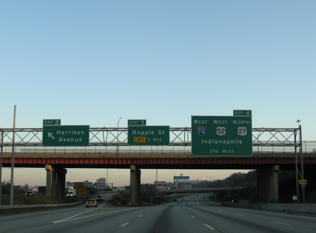 I-75 north at I-74/US 27 - 2009