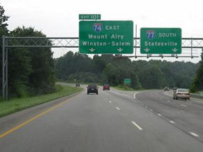 I-74/77 south split - Surry County, NC