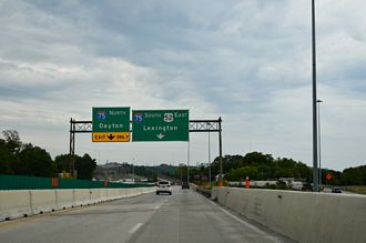 I-74/US 27-52 East at I-75 in Cincinnati, Ohio