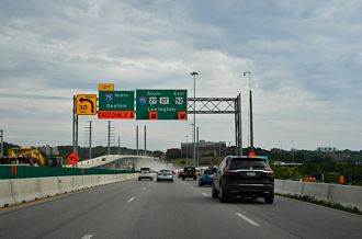 I-74/US 27-52 East at I-75 in Cincinnati, Ohio