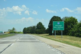 I-74 west at I-80 - Davenport, IA