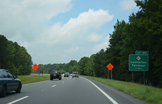 US 74 west at I-74/NC 41 - Lumberton, NC