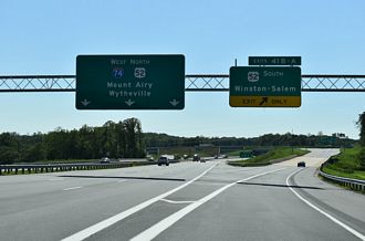 The final section of Interstate 74 along the Winston-Salem Beltway is scheduled to open to traffic on September 19, 2026. A ribbon cutting ceremony for the last segment, between I-74/NC 192 and I-40 in southeastern Winston-Salem, took place on August 28, 2026.