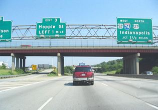 I-75/US 52 north at I-74/US 27 - 2005