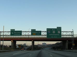 I-75 north at I-74/US 27 - 2009
