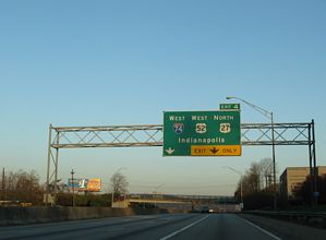 I-75/US 52 north at I-74/US 27 - 2009