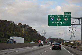 I-75 south at I-74/US 27-52 - Cincinnati, OH