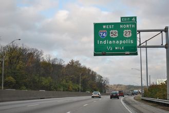 I-75 south at I-74/US 27-52 - Cincinnati, OH