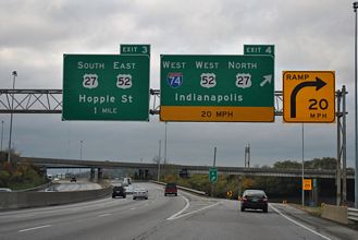 I-75 south at I-74/US 27-52 - Cincinnati, OH