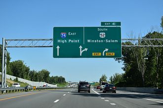 US 52 South at I-74/Winston-Salem Beltway