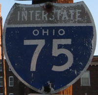 Interstate 75 shield representation