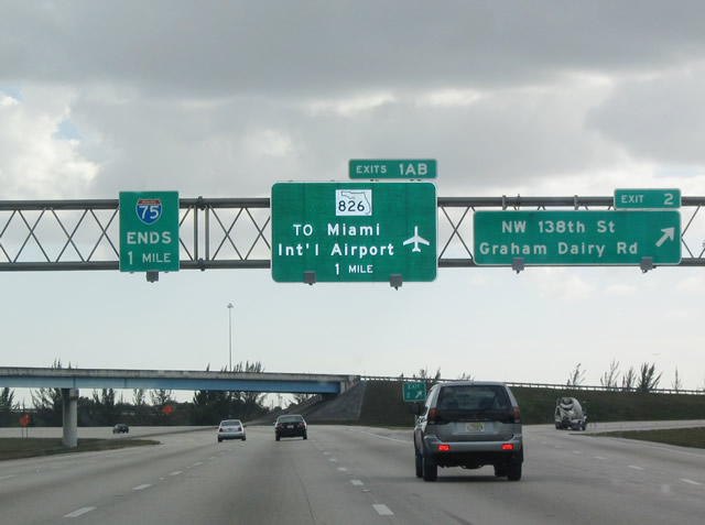 I-75 south at SR 826 - 2003