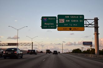 SR 826 north at I-75 - Hialeah, FL