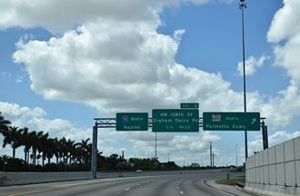 SR 924 west at I-75/SR 826 - Miami Lakes, FL