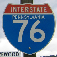 Interstate 76 (Eastern) shield representation
