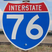 Interstate 76 (Western) shield representation