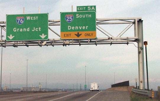 I-76 west at I-25 - 2001
