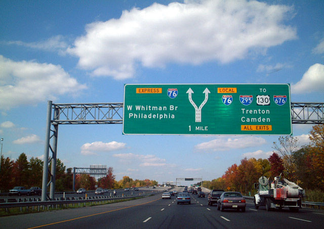 NJ Route 42 north at I-76/295 - 2001