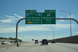 I-70 east at I-76 - 2016