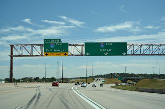 I-70 East at Interstate 76 in Wheat Ridge, Colorado