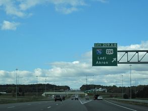 I-71 south at I-76/US 224 - Seville, OH