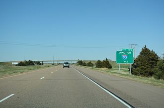 I-76 east at I-80 - Deuel County, NE